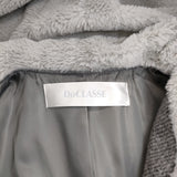 DoCLASSE AUTORE 尾州織 ダウン ファー付き ウール ダッフルコート グレー レディース ドゥクラッセ 【中古】5-1012A◆