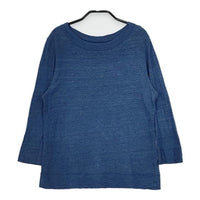 45R/45rpm リネンの四角Tシャツ（インディゴ）定価24200円 長袖Ｔシャツ カットソー ロンＴ ブルー レディース フォーティーファイブアールピーエム【中古】5-0601M∞