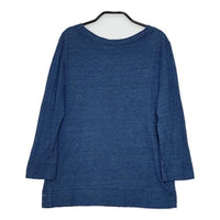 45R/45rpm リネンの四角Tシャツ（インディゴ）定価24200円 長袖Ｔシャツ カットソー ロンＴ ブルー レディース フォーティーファイブアールピーエム【中古】5-0601M∞