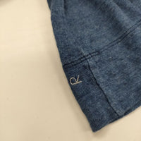 45R/45rpm リネンの四角Tシャツ（インディゴ）定価24200円 長袖Ｔシャツ カットソー ロンＴ ブルー レディース フォーティーファイブアールピーエム【中古】5-0601M∞