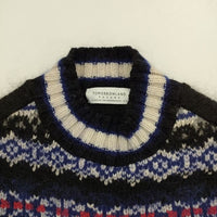 TOMORROWLAND tricot ウールモヘヤ セーター ニット ブラック ブルー レディース トゥモローランド【中古】5-1002T∞