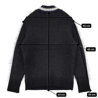 TOMORROWLAND tricot ウールモヘヤ セーター ニット ブラック ブルー レディース トゥモローランド【中古】5-1002T∞