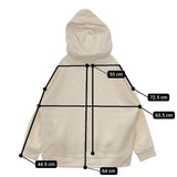 TANG ミニ裏毛裏起毛パーカ 定価13750円 2225007 パーカー アイボリー レディース タング【中古】5-1115T∞