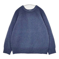 Heart Market ウールナイロン リブ セーター ニット インディゴブルー レディース ハートマーケット【中古】5-1002T∞