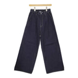 Cotopone ワイドタックデニムパンツ 定価9900円 cp23-c297 サイズ1 デニムパンツ ネイビー レディース コトポーネ【中古】5-0509G♪
