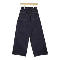Cotopone ワイドタックデニムパンツ 定価9900円 cp23-c297 サイズ1 デニムパンツ ネイビー レディース コトポーネ【中古】5-0509G♪