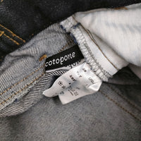 Cotopone ワイドタックデニムパンツ 定価9900円 cp23-c297 サイズ1 デニムパンツ ネイビー レディース コトポーネ【中古】5-0509G♪