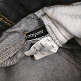 Cotopone ワイドタックデニムパンツ 定価9900円 cp23-c297 サイズ1 デニムパンツ ネイビー レディース コトポーネ【中古】5-0509G♪