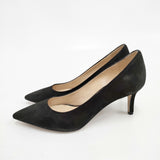 FABIO RUSCONI スウェードパンプス ヒール サイズ36 パンプス ブラック レディース ファビオルスコーニ【中古】5-1203G◎