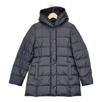 23区 洗える＆弱撥水 シレータフタ フーデッドダウンコート ミドル丈 定価30250円 サイズ38 ダウンコート ネイビー レディース 23区【中古】5-1012A◆