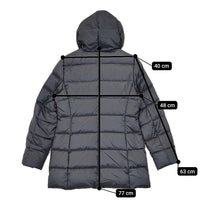 23区 洗える＆弱撥水 シレータフタ フーデッドダウンコート ミドル丈 定価30250円 サイズ38 ダウンコート ネイビー レディース 23区【中古】5-1012A◆