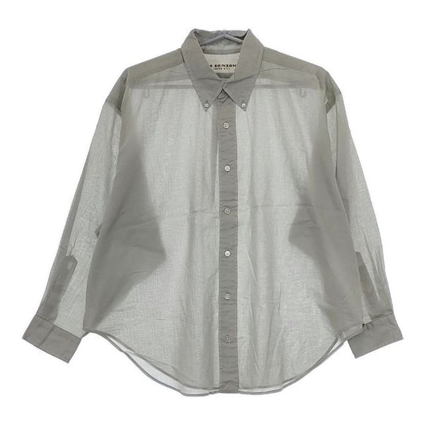 Shinzone SHEER DADDY SHIRT 定価18700円 24MMSBL09 シアー 長袖シャツ ライトグレー レディース シンゾーン【中古】5-0601M∞
