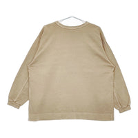 Pual ce cin ロゴプリントプレーティングプルオーバー 長袖Ｔシャツ カットソー ロンＴ 22AW ベージュ レディース ピュアルセシン【中古】5-0509M♪