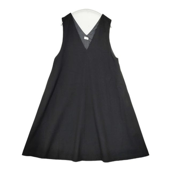 URBAN RESEARCH DOORS Vネック 裏地付き ジャンパースカート ワンピース ブラック レディース アーバンリサーチドアーズ【中古】5-1002T∞