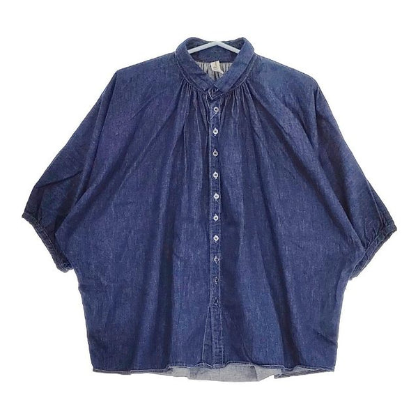 Brocante 6ozデニムグランシャツ 定価15400円 36-078E 半袖シャツ ブルー レディース ブロカント【中古】5-0612S∞