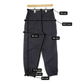 MHL. 595-3243501 サイズ1 ORGANIC COTTON GABARDINE パンツ 23AW ブラック レディース エムエイチエル【中古】5-0509M♪