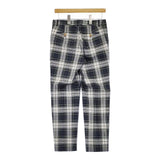 Mackintosh LONDON 未使用品 チェック センタープレススラックス パンツ グリーン ネイビー レディース マッキントッシュ【中古】5-0601G∞