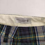 Mackintosh LONDON 未使用品 チェック センタープレススラックス パンツ グリーン ネイビー レディース マッキントッシュ【中古】5-0601G∞