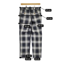 Mackintosh LONDON 未使用品 チェック センタープレススラックス パンツ グリーン ネイビー レディース マッキントッシュ【中古】5-0601G∞