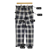 Mackintosh LONDON 未使用品 チェック センタープレススラックス パンツ グリーン ネイビー レディース マッキントッシュ【中古】5-0601G∞