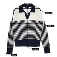 Brooks Brothers プルオーバー ボーダー スーピマコットン ニット ホワイト ネイビー レディース ブルックスブラザーズ【中古】5-0601M∞