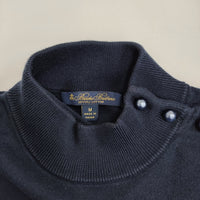 Brooks Brothers コットンナイロンニット 肩ボタン サイズM ニット ネイビー レディース ブルックスブラザーズ【中古】5-0509M♪