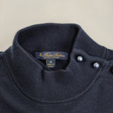 Brooks Brothers コットンナイロンニット 肩ボタン サイズM ニット ネイビー レディース ブルックスブラザーズ【中古】5-0509M♪