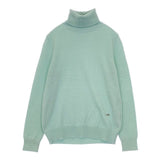 Aquascutum カシミヤ100％ 日本製 セーター ニット ライトグリーン レディース アクアスキュータム【中古】5-1002T∞