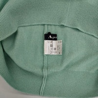 Aquascutum カシミヤ100％ 日本製 セーター ニット ライトグリーン レディース アクアスキュータム【中古】5-1002T∞
