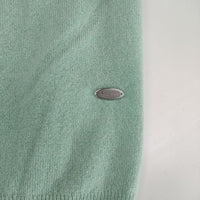 Aquascutum カシミヤ100％ 日本製 セーター ニット ライトグリーン レディース アクアスキュータム【中古】5-1002T∞