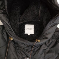 MACKINTOSH PHILOSOPHY フーデッドキルティングコート H5A17-941-09 中綿 裏ボア コート ブラック レディース マッキントッシュフィロソフィー【中古】5-1002A∞