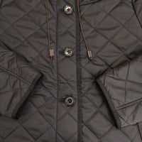 MACKINTOSH PHILOSOPHY フーデッドキルティングコート H5A17-941-09 中綿 裏ボア コート ブラック レディース マッキントッシュフィロソフィー【中古】5-1002A∞
