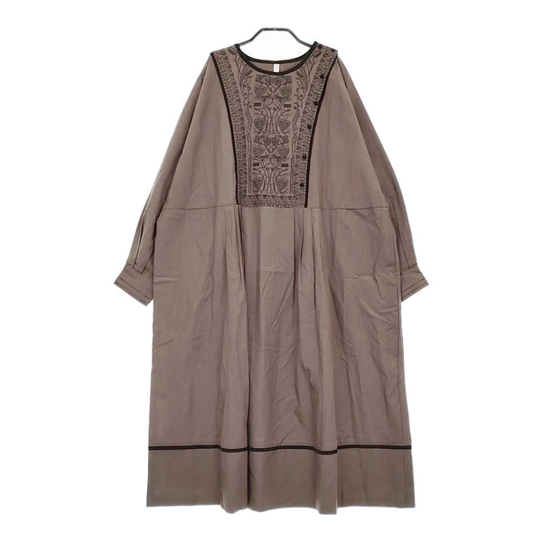 Kelen エンブロイダリー デザインプルオーバーワンピース YERY 定価18920円 LKL22FOP6 ワンピース グレージュ レディース ケレン【中古】5-0509M♪