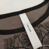 Kelen エンブロイダリー デザインプルオーバーワンピース YERY 定価18920円 LKL22FOP6 ワンピース グレージュ レディース ケレン【中古】5-0509M♪