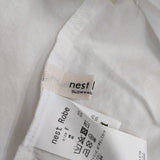 nest Robe コットンリネンダンガリーフリルシャツ 01224-1276 ブラウス シャツ ホワイト レディース ネストローブ【中古】5-0609M∞