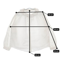 nest Robe コットンリネンダンガリーフリルシャツ 01224-1276 ブラウス シャツ ホワイト レディース ネストローブ【中古】5-0609M∞
