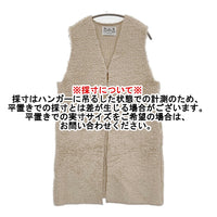 R&D.M.Co- ウールモヘヤ ニットボアベスト ロング ベスト ベージュ レディース オールドマンズテーラー【中古】5-1008T♪