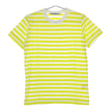 R&D.M.Co- ボーダー コットン L 半袖Ｔシャツ カットソー イエロー ホワイト レディース オールドマンズテーラー【中古】5-0612S∞
