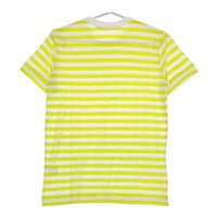 R&D.M.Co- ボーダー コットン L 半袖Ｔシャツ カットソー イエロー ホワイト レディース オールドマンズテーラー【中古】5-0612S∞