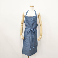 OLDMAN'S TAILOR コットンリネン サイズF エプロン ブルー レディース オールドマンズテーラー【中古】5-0414G◎