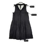 R&D.M.Co- リネン ノースリーブドレス ベルト付き ワンピース ブラック レディース オールドマンズテーラー【中古】5-0604S∞