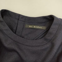 SI-HIRAI ラメ ウール オケージョン ドレス ワンピース ネイビー レディース スーヒライ【中古】5-1002T∞