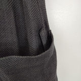 SI-HIRAI リネン ノーカラーコート ベルト付き コート ブラック レディース スーヒライ【中古】5-0601M∞