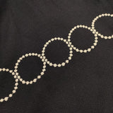 mina perhonen tambourine ss3105 ノースリーブドレス 刺繍 ワンピース ネイビー レディース ミナペルホネン【中古】5-0604S∞