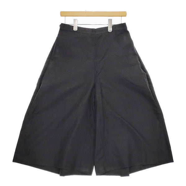 mina perhonen lune コットンシルク ワイドパンツ ガウチョ ts4321 パンツ ブラック レディース ミナペルホネン【中古】5-0412M△