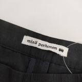 mina perhonen lune コットンシルク ワイドパンツ ガウチョ ts4321 パンツ ブラック レディース ミナペルホネン【中古】5-0412M△