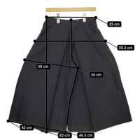 mina perhonen lune コットンシルク ワイドパンツ ガウチョ ts4321 パンツ ブラック レディース ミナペルホネン【中古】5-0412M△