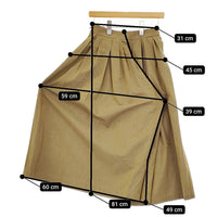 mina perhonen rytmi ワイドランダムタックパンツ va4402 38 コットンウール ガウチョパンツ カーキ レディース ミナペルホネン【中古】5-0328M♪