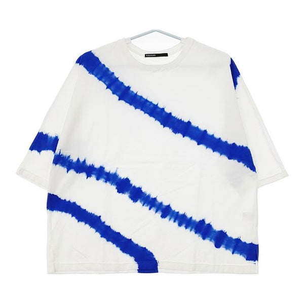 BUNZABURO 新品 染物 半袖Ｔシャツ カットソー ホワイト ブルー レディース ブンザブロウ/片山文三郎商店【中古】5-0604S∞