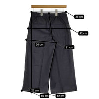 J.PRESS 新品 洗える 吸水速乾 コットン麻シェルドライ クロップド パンツ 定価20900円 パンツ チャコールグレー レディース ジェイプレス【中古】5-0601M∞